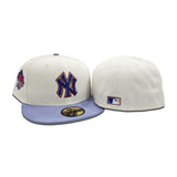 Off White New York Yankees Lavender Visor Gray Bottom 1999 World Series Side Patch New Era 59Fifty Fitted