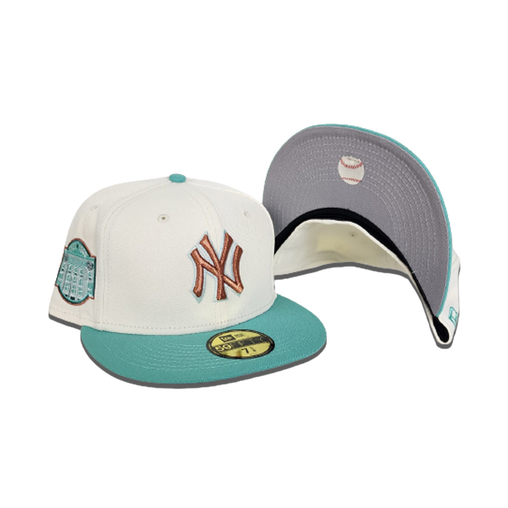 New Era 59FIFTY Pinstripes Miami Marlins 10th Anniversary Patch Hat - Teal, Black Teal/Black / 7 1/4