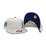 Off White New York Yankees Statue of Liberty Stone Visor Royal Blue Bottom 2009 World Series Side Patch New Era 9Fifty Snapback