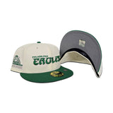 Off White Philadelphia Eagles Green Visor New Era Pro Bowl 75th Anniversary Side Patch 59FIFTY Fitted Hat