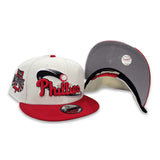 Off White Philadelphia Phillies Red Visor Gray Bottom 1996 All Star Game Side Patch New Era 9Fifty Snapback