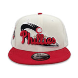Off White Philadelphia Phillies Red Visor Gray Bottom 1996 All Star Game Side Patch New Era 9Fifty Snapback