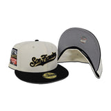 Off White Script San Francisco Giants Black Visor Gray Bottom 2007 All Star Game Side Patch New Era 59Fifty Fitted