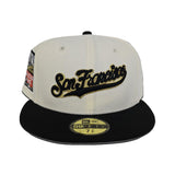 Off White Script San Francisco Giants Black Visor Gray Bottom 2007 All Star Game Side Patch New Era 59Fifty Fitted