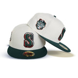 Off White Seattle Mariners Dark Green Visor Gray Bottom 2023 All Star Game Side Patch New Era 59Fifty Fitted