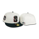 Off White Seattle Mariners Dark Green Visor Gray Bottom 2023 All Star Game Side Patch New Era 59Fifty Fitted