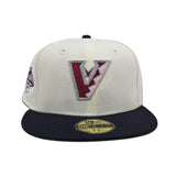 Off White Upside Down Arizona Diamondbacks Navy Blue Visor Pink Bottom 2001 World Series Side Patch New Era 59Fifty Fitted