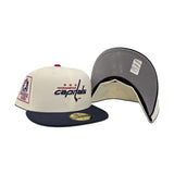 Off White Washington Capitals Navy Blue Visor Gray Bottom 1982 All Star Game Side Patch New Era 59Fifty Fitted