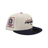 Off White Washington Capitals Navy Blue Visor Gray Bottom 1982 All Star Game Side Patch New Era 59Fifty Fitted