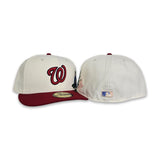 Off White Washington Nationals Floral Red Visor Green Bottom New Era 59Fifty Fitted