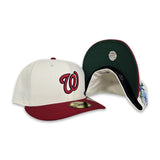 Off White Washington Nationals Floral Red Visor Green Bottom New Era 59Fifty Fitted
