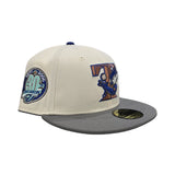 Off White Toronto Blue Jays Gray Visor Gray Bottom 30th Season Side Patch New Era 59Fifty Fitted