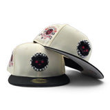 Off White Chicago Cubs Black Visor Gray Bottom 1990 All Star Game Side Patch New Era 59Fifty Fitted