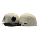 Off White Chicago Cubs Black Visor Gray Bottom 1990 All Star Game Side Patch New Era 59Fifty Fitted