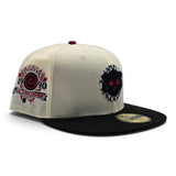 Off White Chicago Cubs Black Visor Gray Bottom 1990 All Star Game Side Patch New Era 59Fifty Fitted