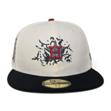 Off White Houston Astros Crows logo Black Visor Gray Bottom 35th Anniversary Side Patch Hollowen Pack New Era 59Fifty Fitted