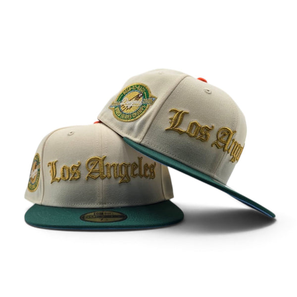 Off White Los Angeles Dodgers Emerald Green Visor Icy Blue Bottom 2024 ...