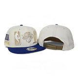 Off White New York Knicks Royal Blue Visor Gray Bottom 2025-2026 NBA Champions Side Patch New Era 9Fifty Snapback
