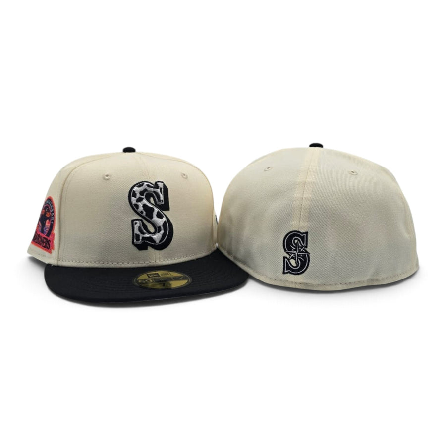 Off White Seattle Mariners Cow Print Logo Black Visor Gray Bottom
