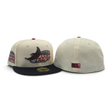 Off White Tampa Bay Rays Black Visor Gray Bottom Tropicana Field Side Patch New Era 59Fifty Fitted