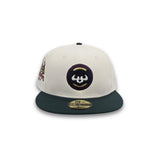 Off White Chicago Cubs Dark Green Visor Gray Bottom 1990 All Star Game Side Patch New Era 59Fifty Fitted