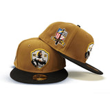 Old Gold Roberto Clemente Black Visor Gray Bottom #21 Clemente Side Patch New Era 59Fifty Fitted