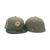 Olive Green Chicago Cubs Green Visor Gray Bottom Be Alert Foul Balls Side Patch New Era 59Fifty Fitted