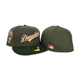 Olive Green Arizona Diamondbacks Script Dark Olive Visor Gray Bottom 1998 Inaugural Season Side Patch New Era 59FIFTY Fitted