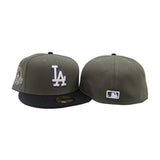 Olive Green Los Angeles Dodgers Black Visor Gray Bottom 2024 World Series Champions Side Patch New Era 59Fifty Fitted