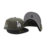 Olive Green Los Angeles Dodgers Black Visor Gray Bottom 2024 World Series Champions Side Patch New Era 59Fifty Fitted