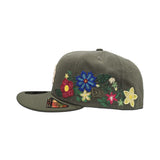 Olive Green Los Angeles Dodgers Floral Green Bottom New Era 59Fifty Fitted