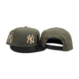 Olive Green New York Yankees Statue of Liberty Black Visor Rust Bottom 2000 Subway Series Side Patch New Era 9Fifty Snapback