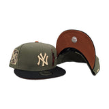 Olive Green New York Yankees Statue of Liberty Black Visor Rust Bottom 2000 Subway Series Side Patch New Era 9Fifty Snapback