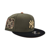 Olive Green New York Yankees Statue of Liberty Black Visor Rust Bottom 2000 Subway Series Side Patch New Era 9Fifty Snapback
