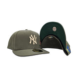 Olive Green New York Yankees Floral Green Bottom New Era 59Fifty Fitted
