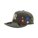 Olive Green New York Yankees Floral Green Bottom New Era 59Fifty Fitted