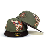 Olive Green Philadelphia Athletics Dark Brown Visor Gray Bottom 1930 World Series Side Patch New Era 59Fifty Fitted