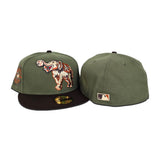 Olive Green Philadelphia Athletics Dark Brown Visor Gray Bottom 1930 World Series Side Patch New Era 59Fifty Fitted