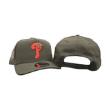 Olive Green Philadelphia Phillies Curved Brim Gray Bottom 1996 All Star Game Side Patch New Era 9Fifty A-Frame Snapback