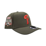 Olive Green Philadelphia Phillies Curved Brim Gray Bottom 1996 All Star Game Side Patch New Era 9Fifty A-Frame Snapback