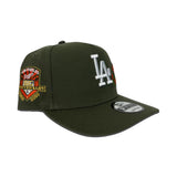 Olive Green Los Angeles Dodgers Rose Curved Brim Gray Bottom 50th Anniversary Side Patch New Era 9Fifty A-Frame Snapback