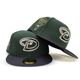 Green Arizona Diamondbacks Dark Gray Visor Gray Bottom 1998 Inaugural Season Side Patch New Era 59Fifty Fitted