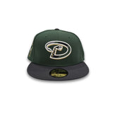 Green Arizona Diamondbacks Dark Gray Visor Gray Bottom 1998 Inaugural Season Side Patch New Era 59Fifty Fitted