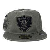 BJ Betts Washed Olive Green Las Vegas Raiders Gray Bottom Raiders Scripted Side Patch New Era 59Fifty Fitted