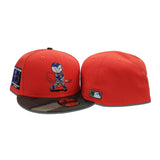 Orange New York Mets Camo Visor Gray Bottom Shea Stadium 40th Anniversary Side Patch New Era 59Fifty Fitted