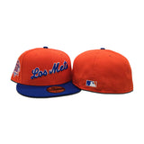 Orange New York Los Mets Royal Blue Visor Green Bottom 60th Anniversary Side Patch New Era 59Fifty Fitted