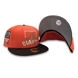 Orange San Francisco Giants Brown Visor Gray Bottom 2007 All Star Game Side Patch New Era 59Fifty Fitted