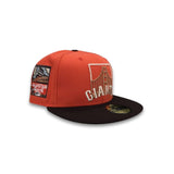 Orange San Francisco Giants Brown Visor Gray Bottom 2007 All Star Game Side Patch New Era 59Fifty Fitted