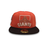 Orange San Francisco Giants Brown Visor Gray Bottom 2007 All Star Game Side Patch New Era 59Fifty Fitted