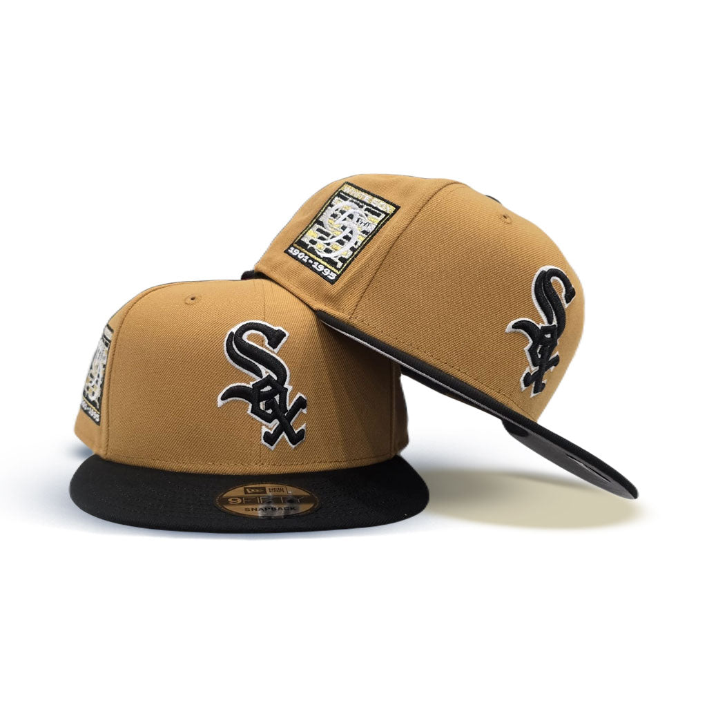 Panama Tan Chicago White Sox Black Visor Gray Bottom 95 Years Side
